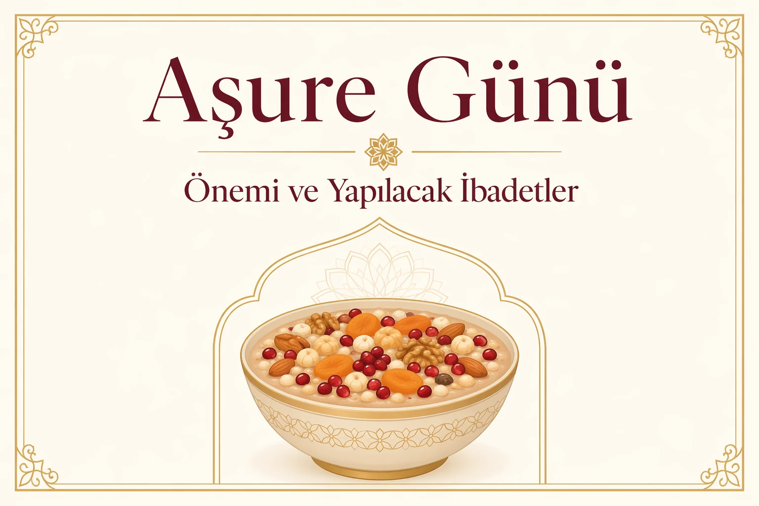 Aşure Günü: Önemi ve Yapılacak İbadetler 1 Aşure — geleneksel aşure tatlısı kâsesi