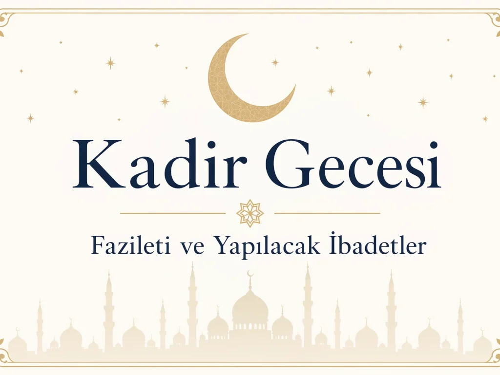 Kadir Gecesi — yıldızlı gökyüzü ve mushaf